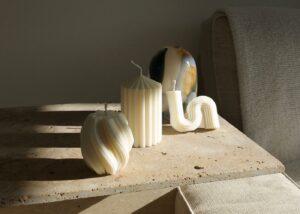 bougie originale design décorative artisanale LUEUR